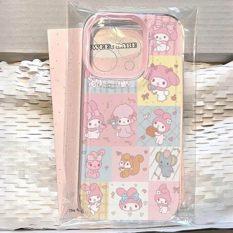 การ์ตูน Gongge กระต่ายสีชมพูตุ๊กตาเคสโทรศัพท์สําหรับ Galaxy S25 S24 S23 Ultra S22 S21 Plus S20 S24 FE น่ารัก Lamb ออกแบบโปร่งใสกันกระแทกนุ่ม