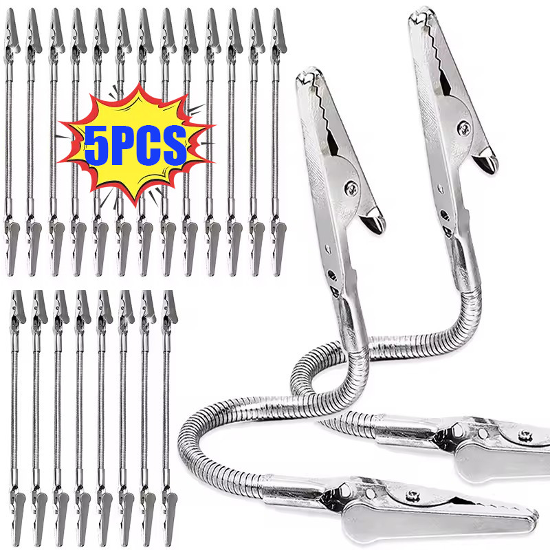1/3/5 ชิ้นคลิปจระเข้มัลติฟังก์ชั่น-Dual Head Wire Rope Shark Clamp - DIY Memo Card Photo Picture Holder - ซูเปอร์มาร์เก็ตหมายเหตุแท็กจอแสดงผล