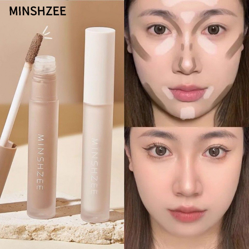 MINSHZEE # MINSHZEE ไฮไลท์และคอนทัวร์ลิควิดเงาจมูกคอนทัวร์สามมิติธรรมชาติและแนบดี
