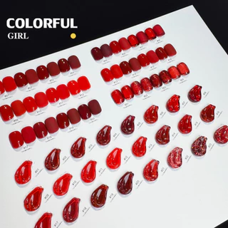 【พร้อมส่ง】NF-022| เบอร์ 1-24 สีเจลสีแดง แบบแยกขวด NebulNFlow｜สีเจลไซรัป /สีเจลกลิซเตอร์/สีเจลพื้น/สีเจลแคทอาย ต้องอบ แน่น วิบวับ สวยมาก