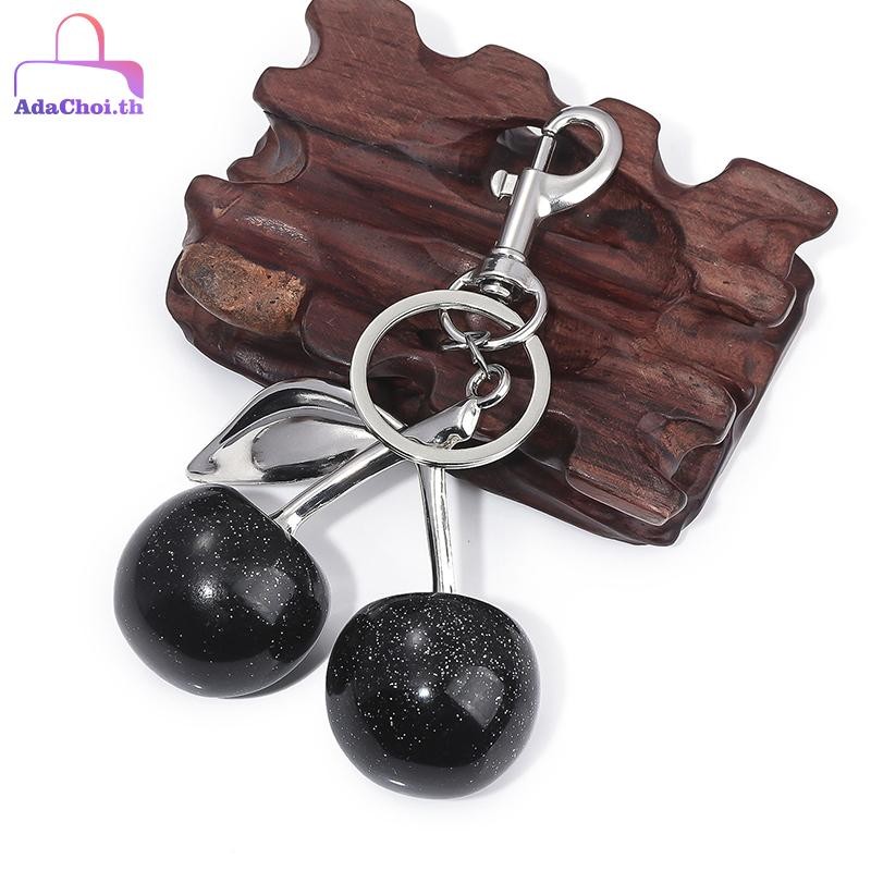 AdaChoi แฟชั่น 3D คริสตัลสีแดงเชอร์รี่พวงกุญแจฤดูร้อนผลไม้ Cherries จี้พวงกุญแจสําหรับกระเป๋าสตรีอุปกรณ์เสริมของขวัญ TH ราคา ถูกที่สุด ดีลบีเคเค แกลเลอรีภาพที่ 7