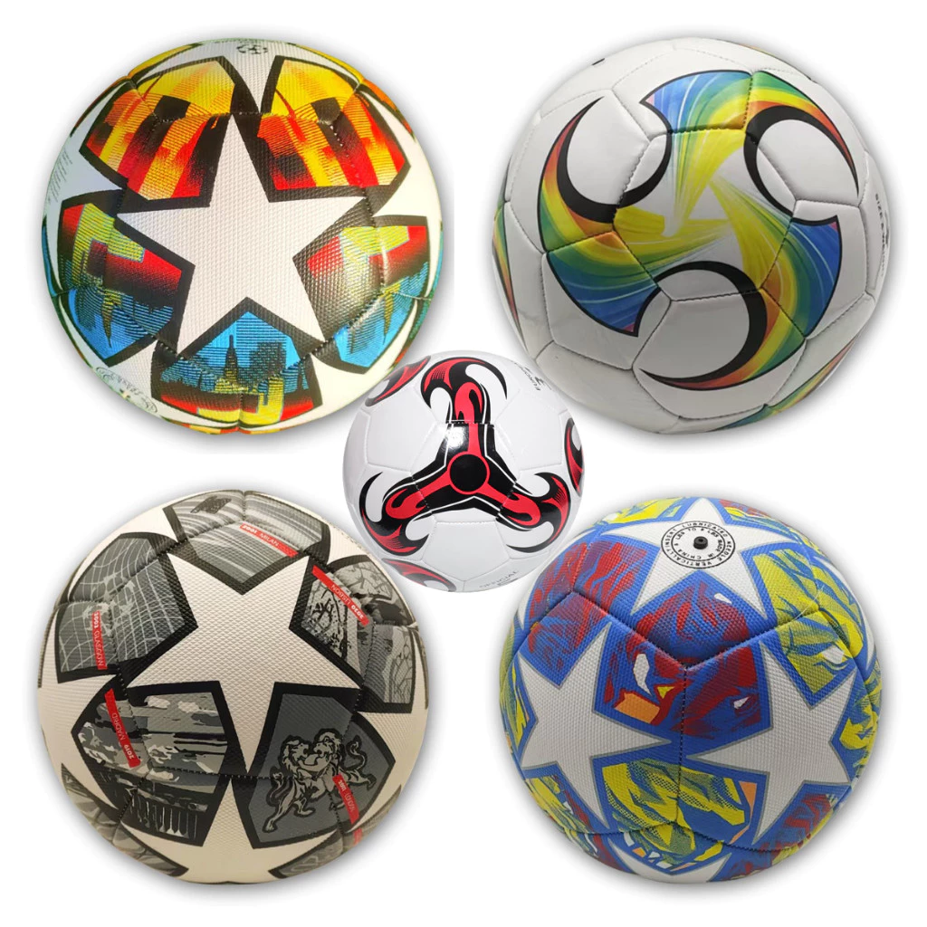 ยูฟ่าแชมเปียนส์ลีก ฟุตบอลเบอร์ 5 Soccerballลูกฟุตบอลหนัง PU ฟุตบอล