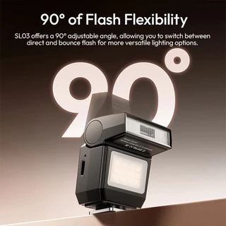 Ulanzi SL03 Mini Speedlight แฟลชกล้องแฟลช GN8 4 ระดับปรับเติมแสงสําหรับ Canon Sony Nikon DSLR การถ่ายภาพกลางแจ้ง