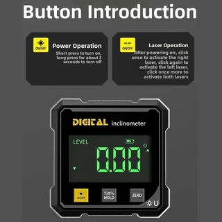 เจรีมี1แสดงวัดมุม,สี่ด้านแม่เหล็กดูดระดับเครื่องวัดมุม Inclinometer,แบบพกพาวัดด่วน360องศาขนาดกะทัดรัดเอียงมุมกล่องอิเล็กทรอนิกส์ระดับเล