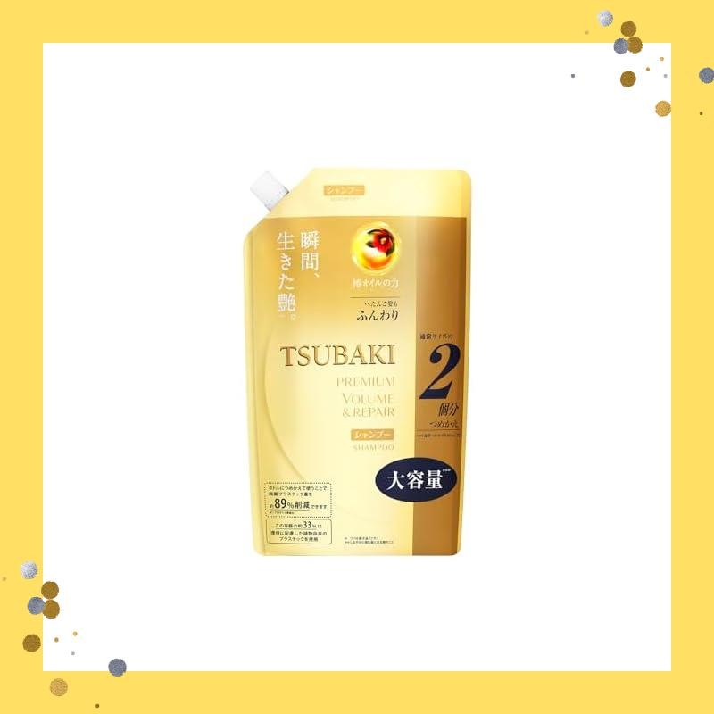 TSUBAKI Premium Volume & Repair Shampoo Refill Tsubaki Bounce & Firmness Liquid Package: Beige 660ml