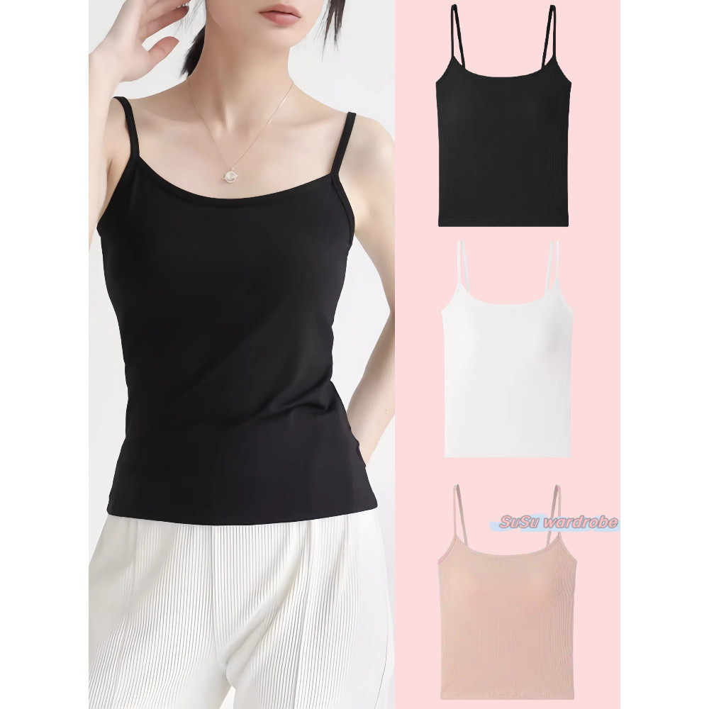 SuSu 🎀พร้อมส่ง 🎀 เสื้อกล้าม เสื้อกล้ามผ้าฝ้ายไม่มีแขน เนื้อผ้านุ่มระบายอากาศดี แขนสั้นสวมใส่สบา ZM-3