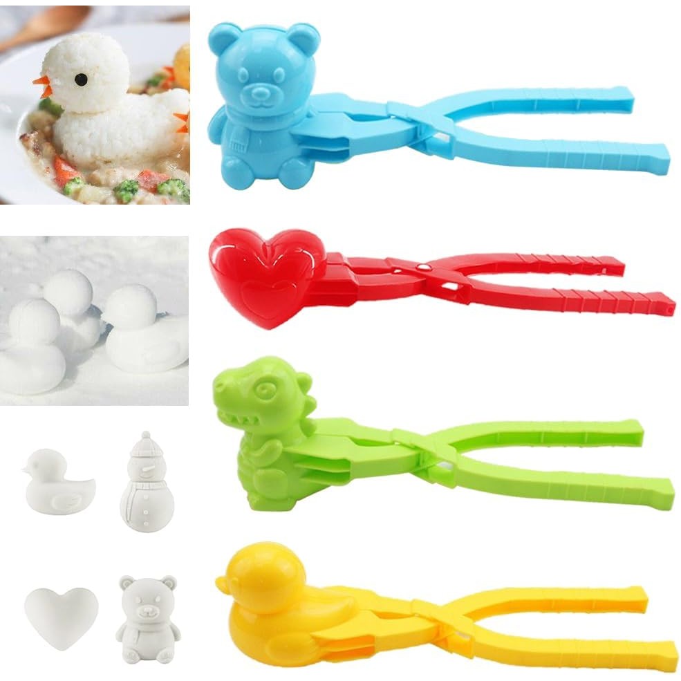 แม่พิมพ์ข้าวรูปเป็ด Duck Rice Mold 4 ชิ้น สำหรับซูชิ เบนโตะ ข้าวปั้น และทำสโนว์บอล