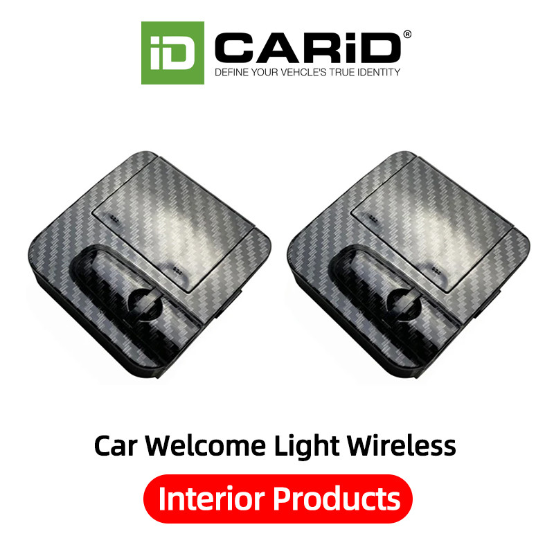 CARiD 2 ชิ้น สากล LEDรถ ประตูต้อนรับ ไฟเลเซอร์ โปรเจคเตอร์ โลโก้ผี เงา โคมไฟโปรเจคเตอร์ LED ไร้สาย ส