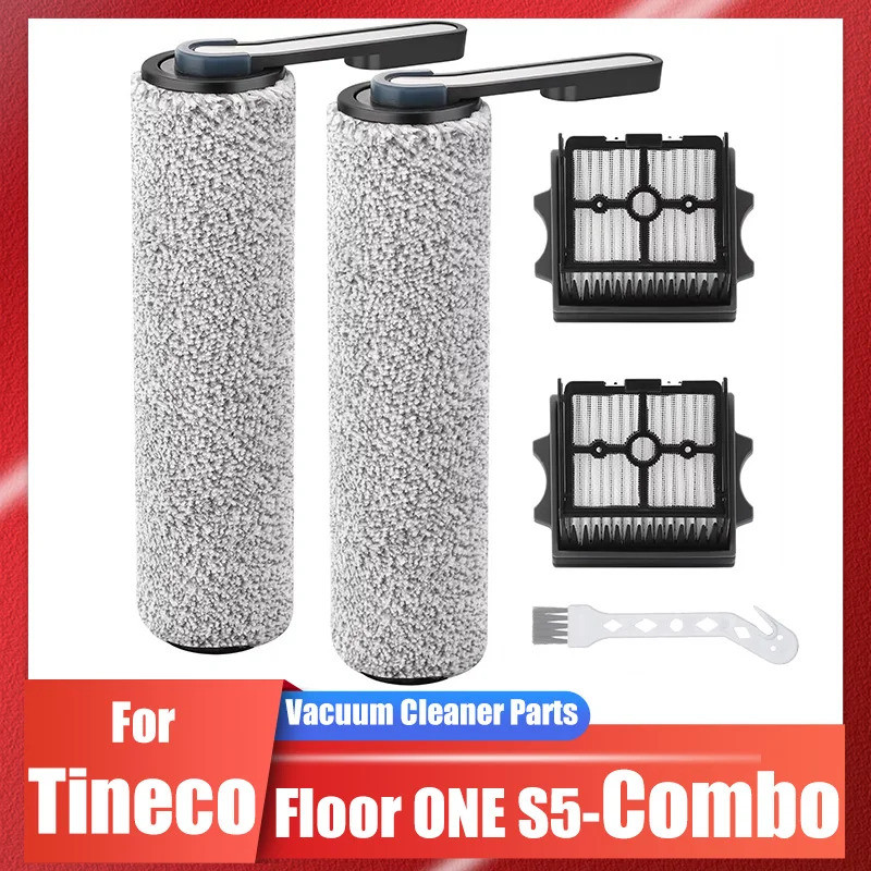 ตัวกรอง HEPA และลูกกลิ้งแปรงสําหรับ Tineco Floor ONE S5 Combo เครื่องดูดฝุ่นไร้สายเปียกแห้ง, ไม่มี F