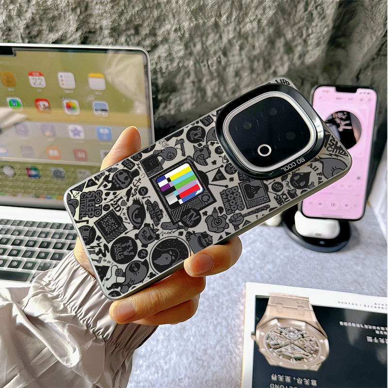 สําหรับ iQOO 13 12 Pro Z10 Turbo Z9 Neo 10 Pro แฟชั่น Graffiti Micro Matte เคสโทรศัพท์สําหรับ iQOO Z