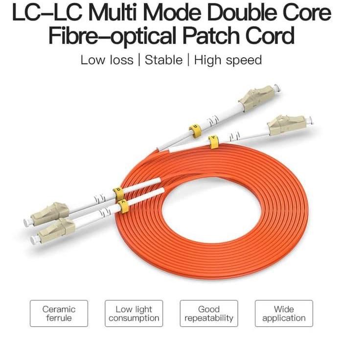 Patchcord LC LC Fiber Optic Duplex Multimode OM2 50/125um 30 เมตร