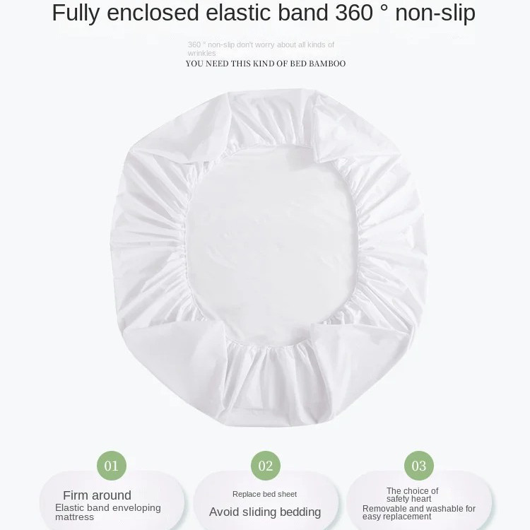 QUICKSHP HILIFE ผ้าปูที่นอนกันน้ําธรรมดาทรงกลมกันลื่น - HL1| |