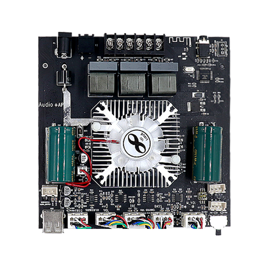 2.1 ช่อง BT5.0 เครื่องขยายเสียง DC15-36V TDA7498E 160Wx2 + 220W ซับวูฟเฟอร์กําลังสูงเครื่องขยายเสียง