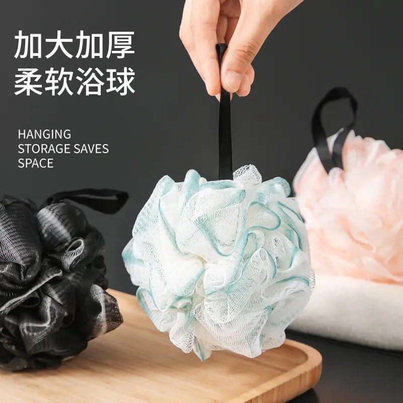 3 แพ็ค Newcomer Exclusive 0.01 Super Soft ขนาดใหญ่ Bath Bath Ball ไม่กระจัดกระจาย Bath Flower Ball B