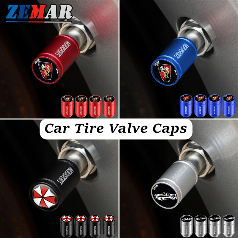 4 ชิ้น Roewe รถยางวาล์วหมวกยานยนต์รถจักรยานยนต์จักรยานโลหะกันฝุ่น Stem Air Valve Caps สําหรับ Roewe 