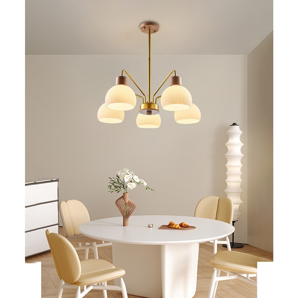 Ghouse Online EILON ชุดโคมไฟแขวนเพดาน LED 30W สีทอง รุ่น ETYD-BCMD6831/5 สินค้าขายดี!