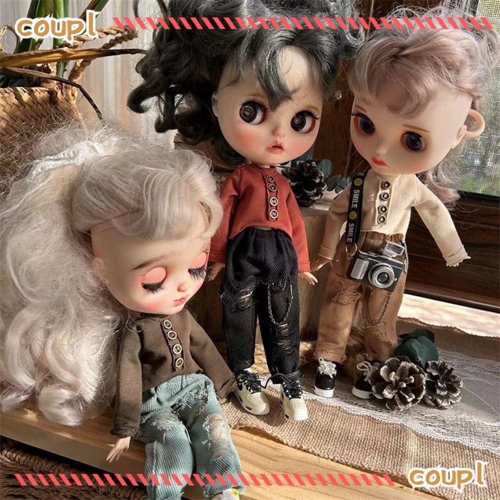 COUPL Casual Top, DIY น่ารักเสื้อยืดกางเกง,คุณภาพสูงแฟชั่น Mini Denim กางเกงสําหรับตุ๊กตาบลายธ์สําหร