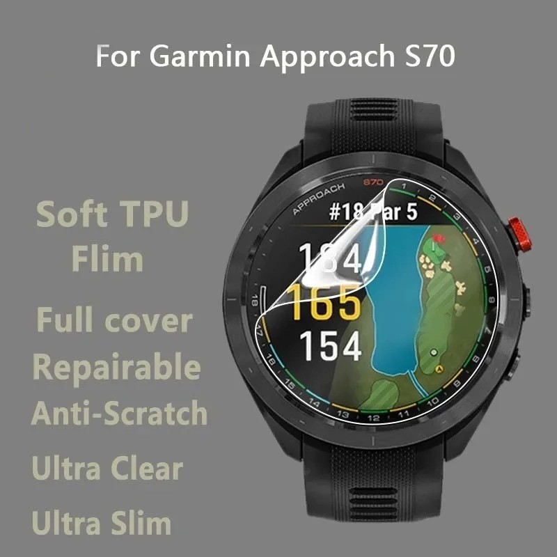 ไฮโดรเจล Garmin Approach S70 ตัวป้องกันหน้าจอป้องกันรอยขีดข่วน Garmin S70