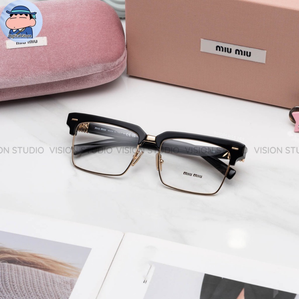👓แว่นสายตา Miu Miu รุ่น MU11XV สีดำ 16K1O1 ใหม่ ของแท้100% รับประกัน 2 ปีเต็ม พร้อมอุปกรณ์