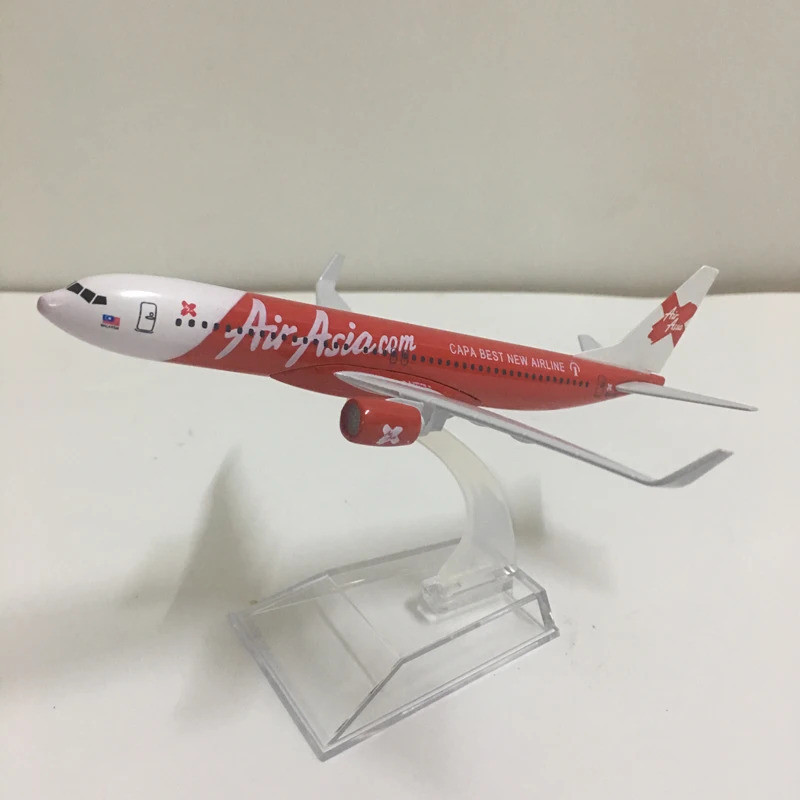 16 ซม.AirAsia Airbus A320 เครื่องบินเครื่องบินรุ่น Boeing 737 เครื่องบินรุ่น 1:400 Diecast โลหะเครื่
