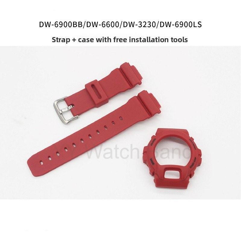 Premium Resin Watch Accessories Bundle สําหรับ DW-6900 - เข้ากันได้กับ 6900BB/DW6600/DW3230 - ชุดสาย