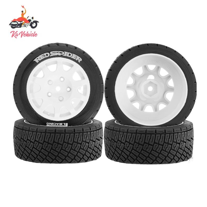 [Whstrong] 4x RC Rally Wheels RC Drifting ล้อและยาง Universal รีโมทคอนโทรลรถ Race Cars RC ยางสําหรับ