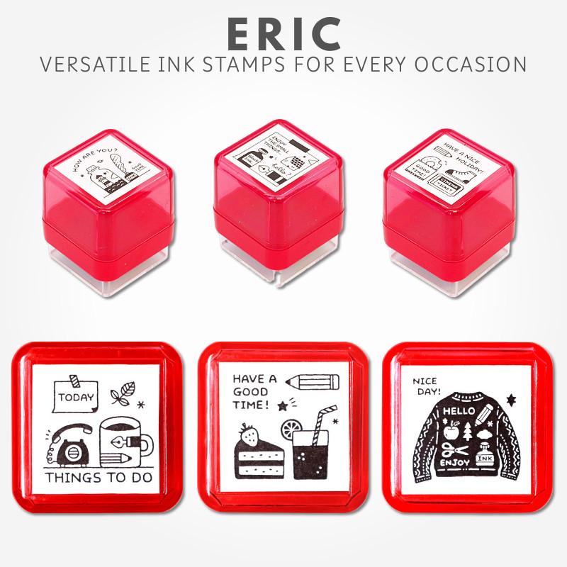 Eric Stamp Collection: แสตมป์หมึกอเนกประสงค์สำหรับทุกโอกาส เครื่องเขียนไดอารี่/สมุดบันทึกของญี่ปุ่น