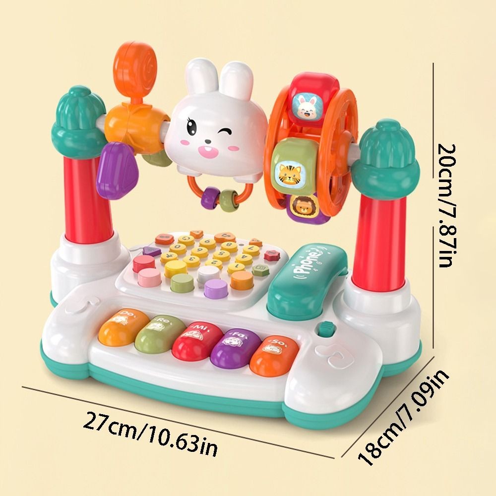 อิซิทาฟ คีย์บอร์ดเปียโนเพลงหมุน,ของเล่นเปียโนเพลงทารกแบบโต้ตอบ 16 ใน 1,อุปกรณ์เล่าเรื่องสร้างสรรค์ด้วยแสงเสียงเครื่องดนตรีมัลติฟังก์ชั่|เด็ก - รูปที่ 2