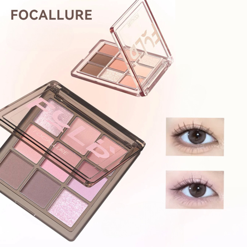 FOCALLURE อายแชโดว์ พาเลททาตา 9 สี เนื้อแมตต์ สีเอิร์ธโทน ทาได้ทุกวัน