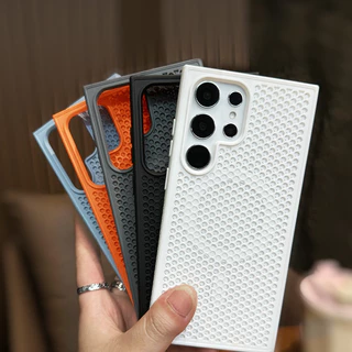 คุณภาพสูง Slim การกระจายความร้อน N52 เคสโทรศัพท์แม่เหล็กสําหรับ Samsung Galaxy S25 S24 S23 S22 Ultra Plus Honeycomb Cooling ฝาหลังกันกระแทกปลอก