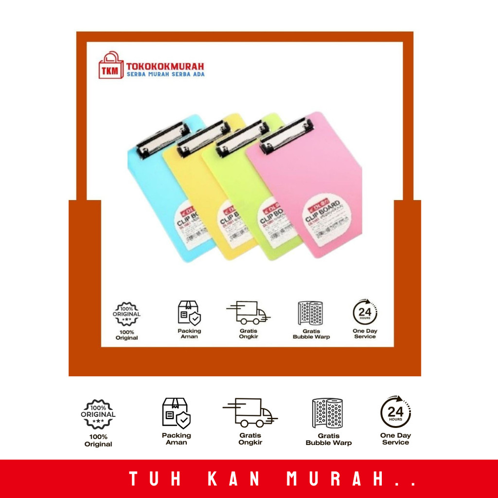 V-TEC CLIP BOARD A5 SIZE TYPE DL 1061-สีชมพู