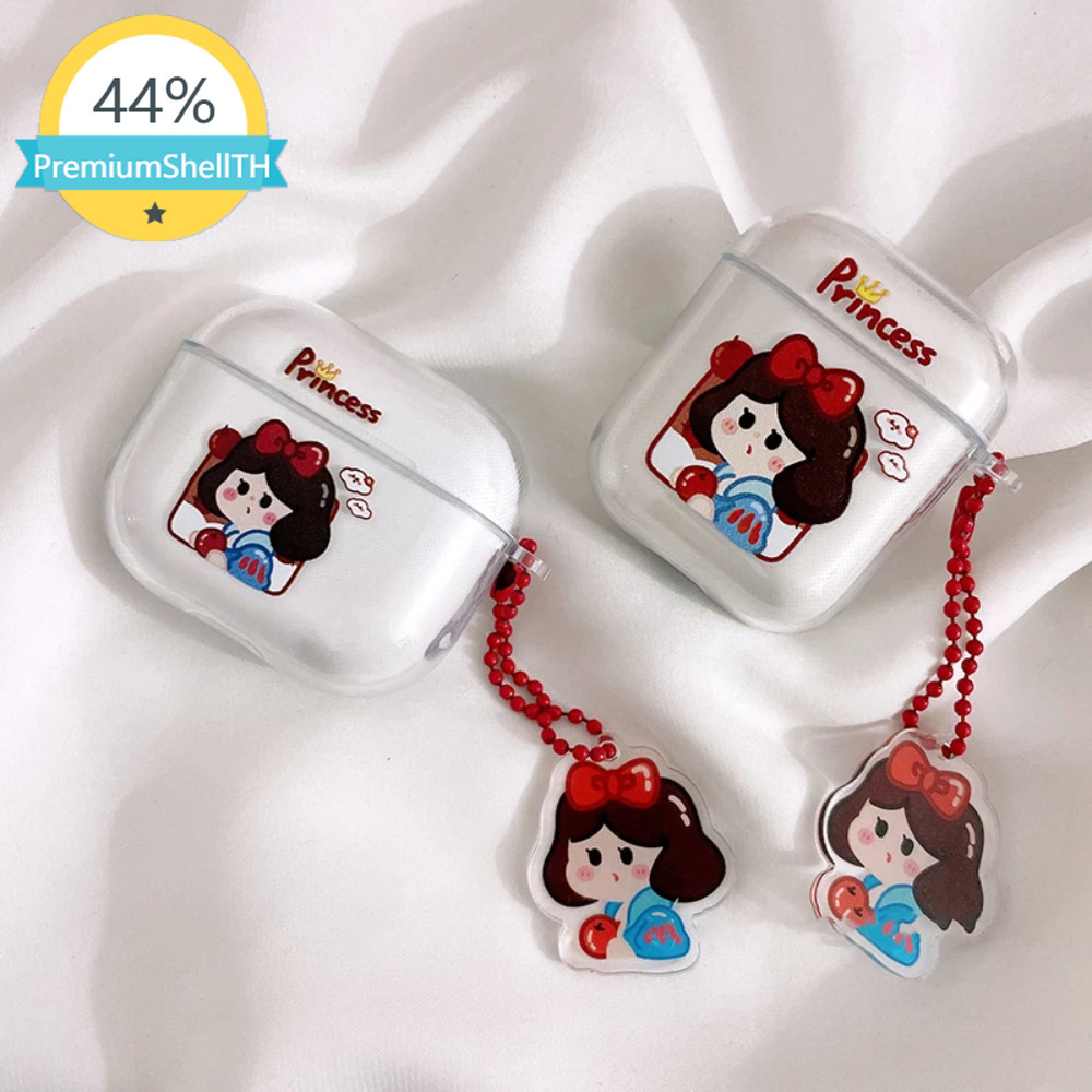 COD-ในไทย เจ้าหญิงหนีเที่ยวของคู่รัก เคสหูฟัง Bluetooth แบบใส Airpods Airpods 4 ล็อคได้ เคสหูฟัง ป้องกันการตกและสูญหาย