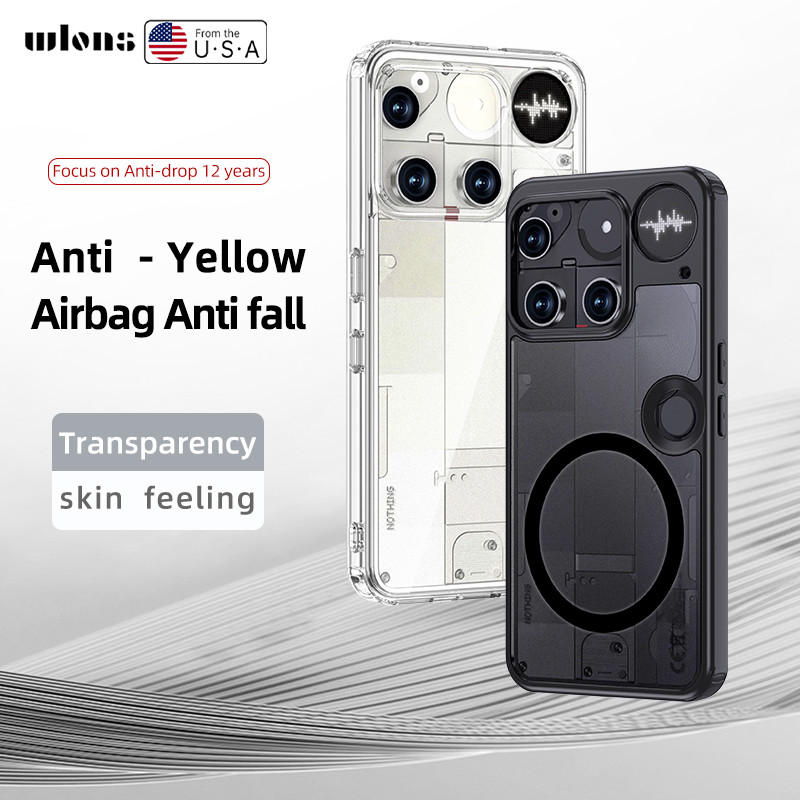 สําหรับ Nothing Phone 3 Case ELVEV พีซีที่ทนทาน + Soft TPU Crystal Clear Matte ทนทานฝาหลังป้องกัน