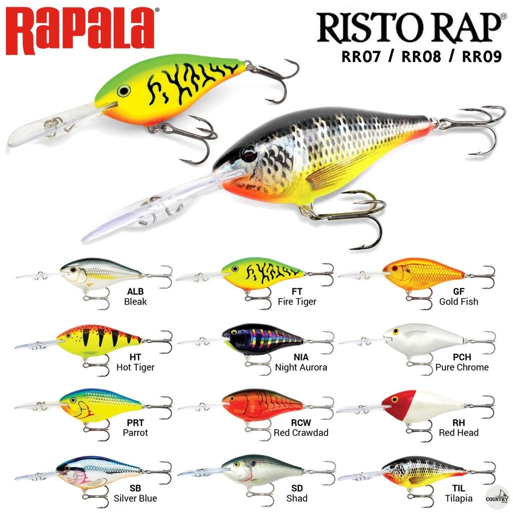 เหยื่อปลอม RAPALA RISTO RAP RR07/RR08/RR09