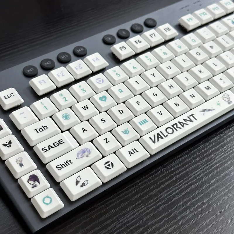 Custom Valorant Theme Keycaps,PBT Full ขนาด Keycaps สําหรับ Logitech G915/G913/G913TKL/G915TKL/g813 