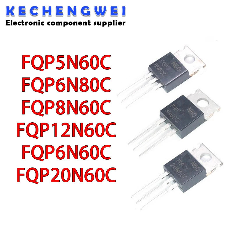 1-5PCS FQP8N60C TO-220 8N60C FQP6N80C 6N80C FQP5N60C FQP5N60 FQP6N60C FQP12N60C ทรานซิสเตอร์ 20N60C 