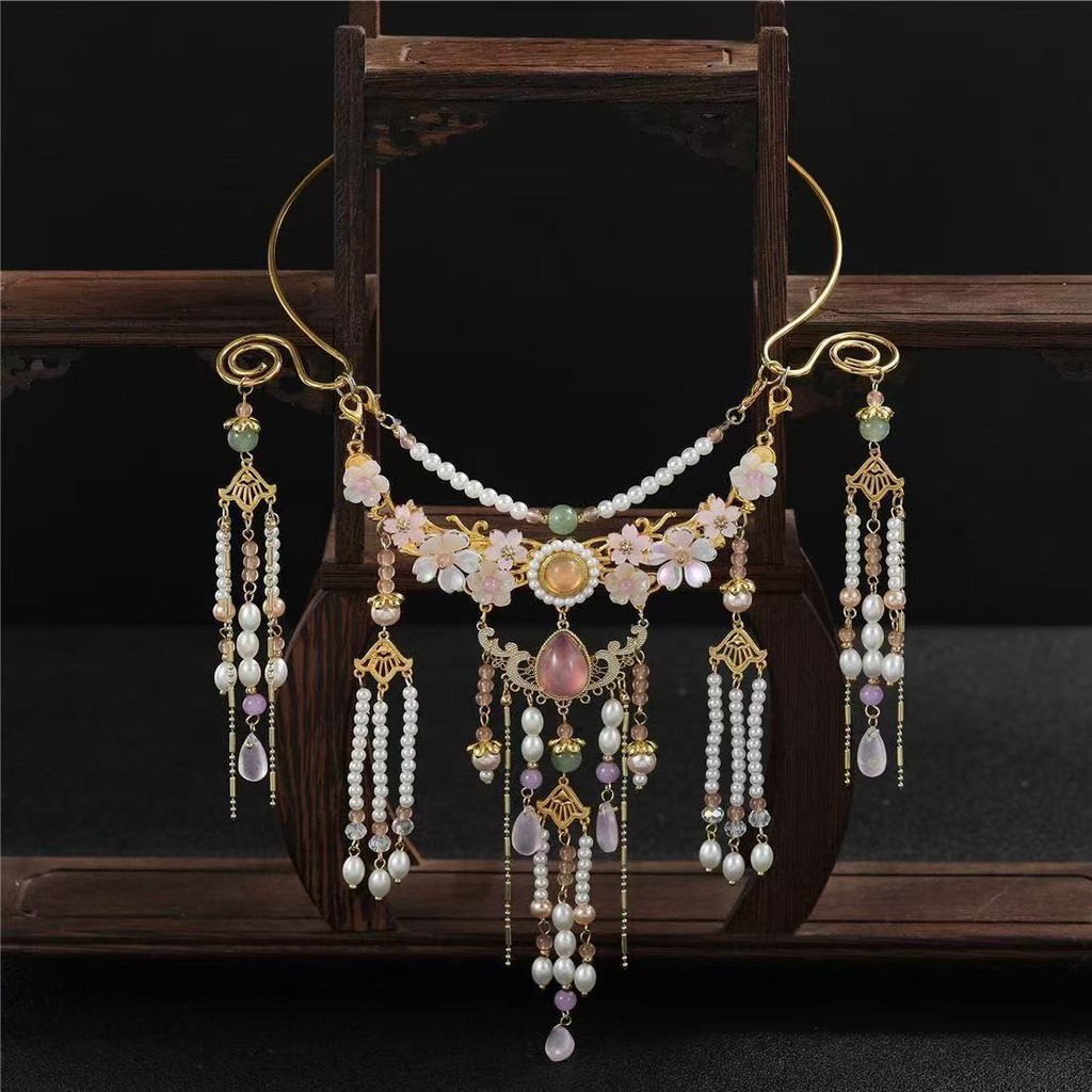 Hanfu สร้อยคอ Yingluo Retro จี้ยาว pdd//LZQ 2025.8.12