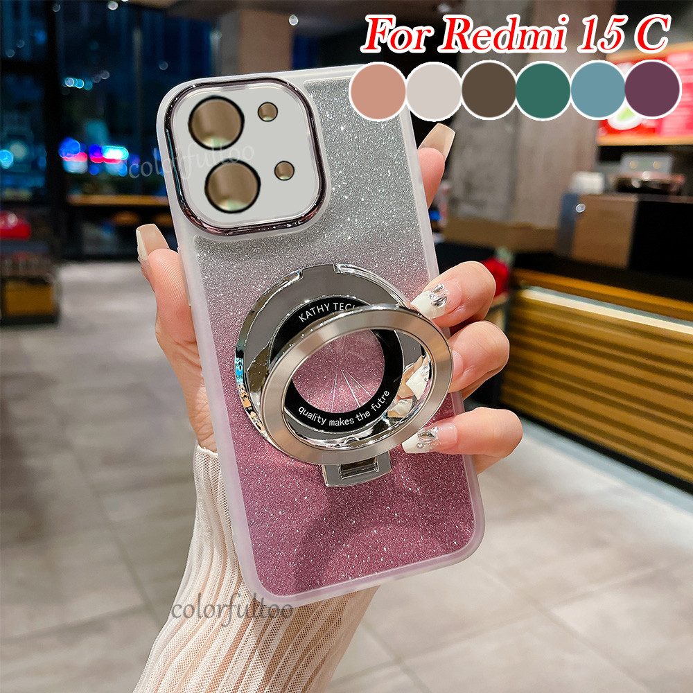 Colourfultoo Gradient คู่สําหรับ Redmi 15 C Redmi15 C Redmi15C 4G 5G 2025 เคสโทรศัพท์ 3D Glitter แหว