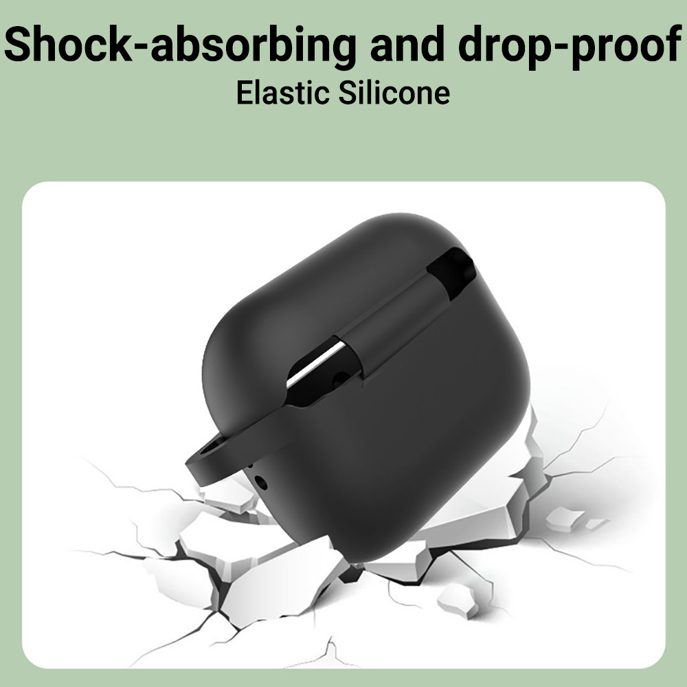 จัดส่ง จาก ประเทศไทย กรณี For Apple Airpods Pro Air Pods Pro AirpodsPro เคสหูฟัง กรณี พร้อม คาราบิเนอร์ ตะขอ ซิลิโคนนุ่ม - รูปที่ 3