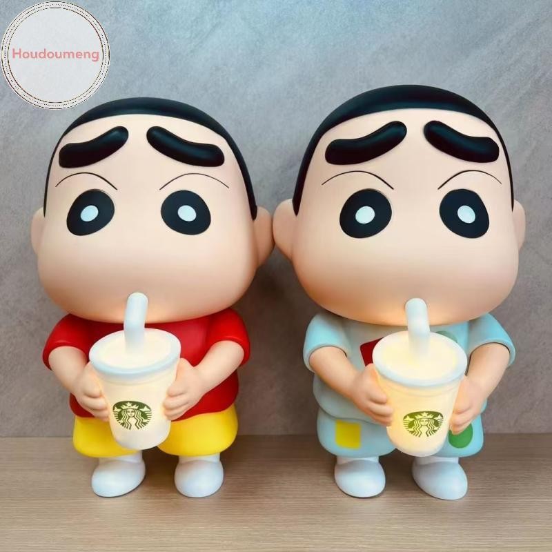 Houdoumeng 1 ชิ้นนมชาถ้วยเรืองแสงเครื่องประดับเดสก์ท็อป 25 ซม.ใหม่ Crayon มือตุ๊กตา Noob อะนิเมะห้อง