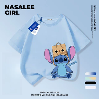 (จัดส่งตลอด 24 ชั่วโมง)KIDS TNASA เสื้อยืดเด็ก ระบายอากาศดี ลายสติตช์ (Stitch) น่ารัก แขนสั้น สบายๆ สำหรับเด็กชาย-หญิง