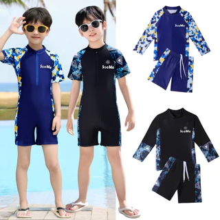 【จัดส่งจากประเทศไทย】ชุดว่ายน้ํายาวแขนสําหรับเด็กผู้ชายรุ่นใหม่ ชุดว่ายน้ําเด็ก ชุดว่ายน้ําเด็กผู้ชาย