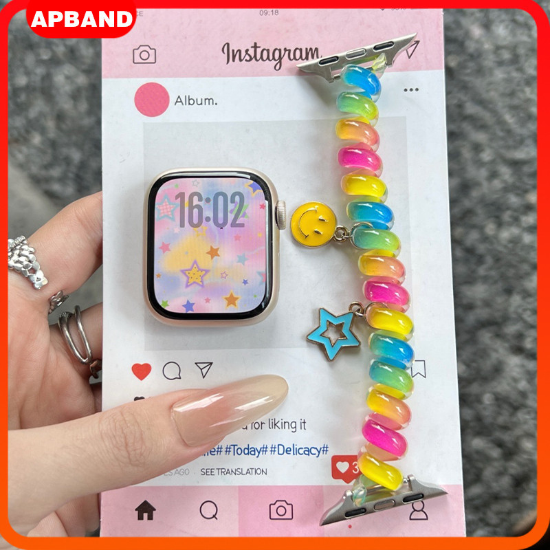สายรัดยืดหยุ่น TPU for Smartwatch Apple Watch Ultra/SE 3 2 49 42 40 44 46 38 41 45มม. IWatch Series 11 10 9 8 7 6 5 4