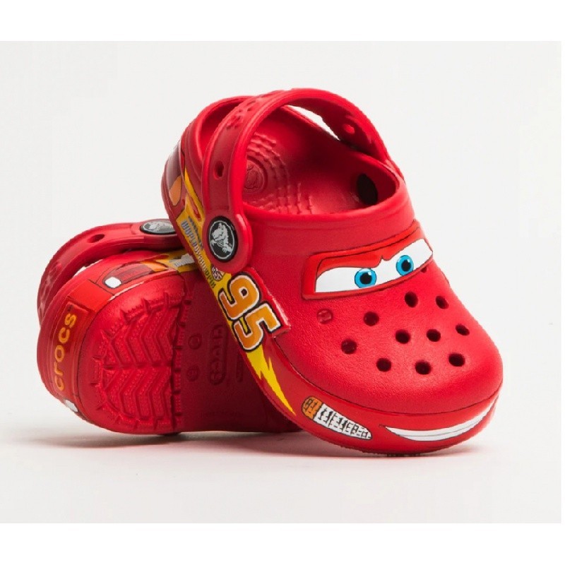 รองเท้าแตะ Crocs Lightning McQueen Classic Clog สำหรับเด็กและวัยหัดเดิน