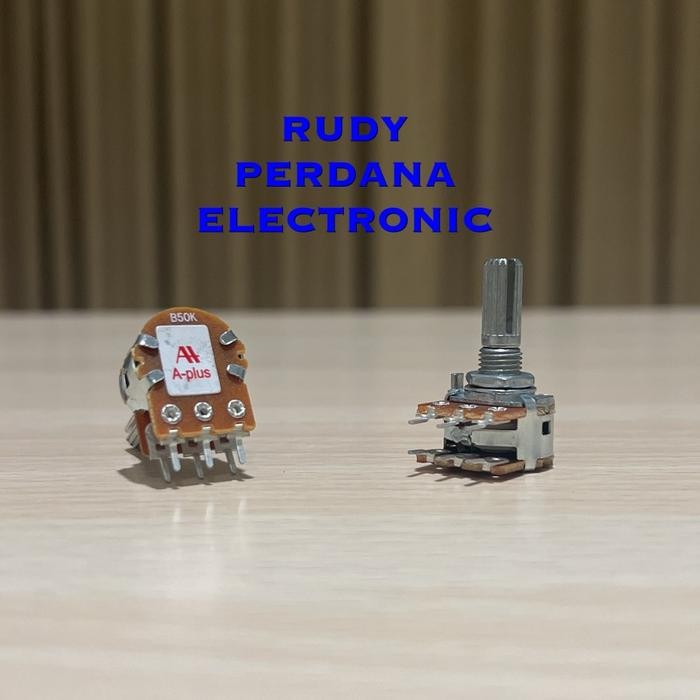 ZL99 POTENSIO 50K 50K OHM Ω STEREO ROTARY CLICK A-PLUS APLUS ALPHA