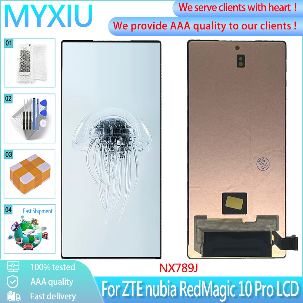 AMOLED 144Hz สําหรับ ZTE nubia RedMagic 10 Pro LCD Touch Screen Digitizer Assembly สําหรับ RedMagic 