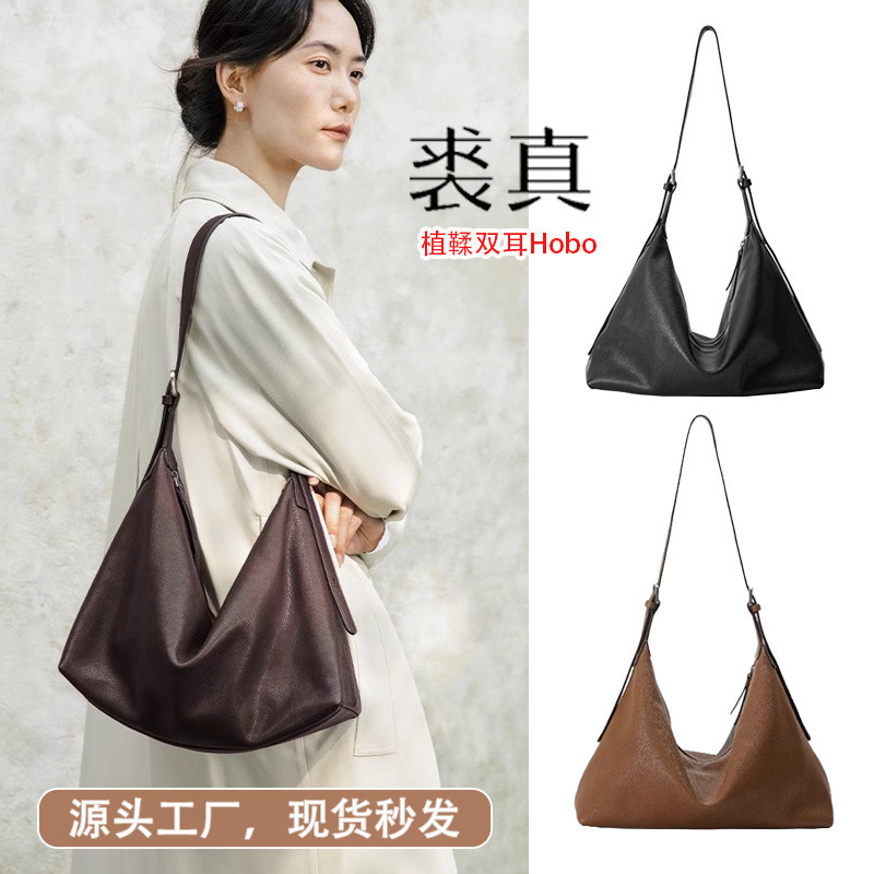 Qiuzhen กระเป๋าถุงกุ๊ยหู ไหล่เดียว ข้ามร่างกาย ความจุขนาดใหญ่