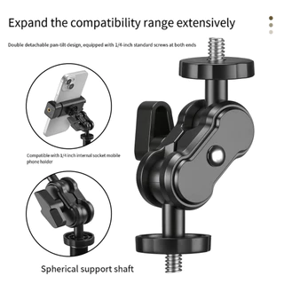 ขาตั้งโทรศัพท์มือถือ อะแดปเตอร์ ABS ขาตั้งเปลี่ยนสด Universal Universal ขาตั้งกล้อง Pea 360 pan-เอียงอะแดปเตอร์อุปกรณ์เสริม 1/4 อินเทอร์เฟซ, อินเทอร์เฟซลูกหมาก 17.4 มม.
