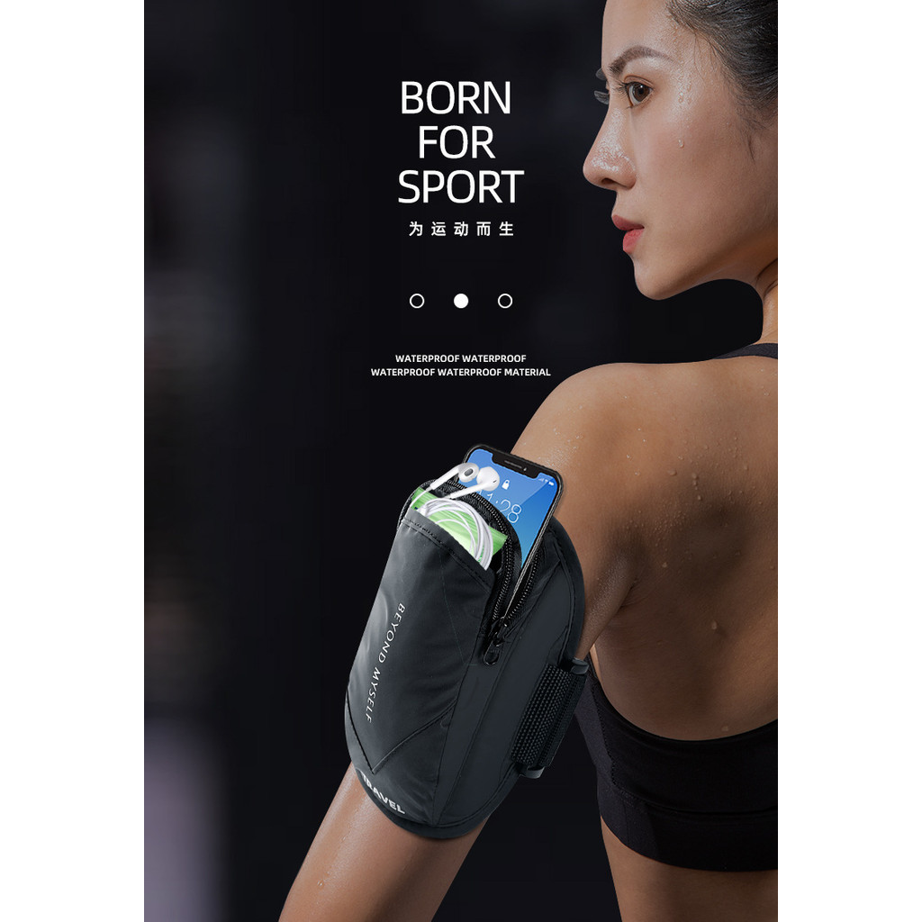 ETRAVEL กระเป๋าแขนวิ่ง กันน้ำและสะท้อนแสง สบายตัวสำหรับการออกกำลังกาย