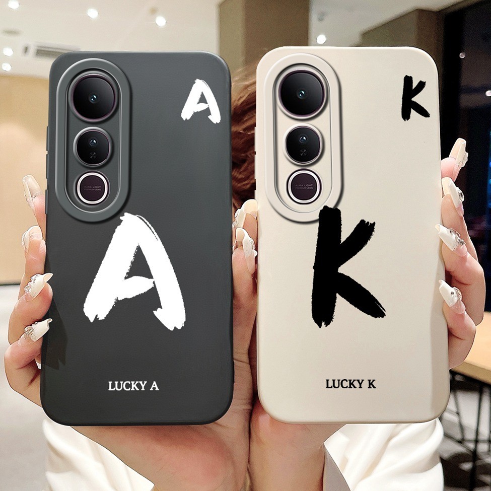 Vivo V50Lite 5G V2440 เคสโทรศัพท์ Vivo V50 Lite 5G กรณีแฟชั่นตัวอักษร AZ รูปแบบการออกแบบซิลิโคนกันกร